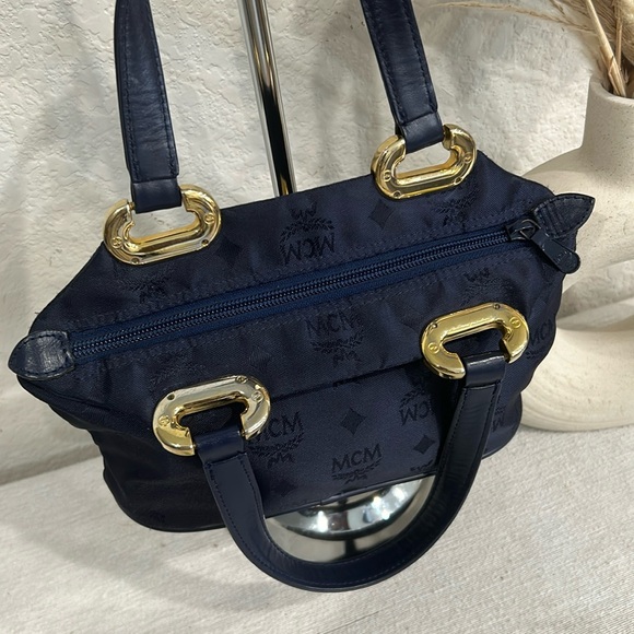 Authentic MCM Cognac Viseto Boston Bag mini - Picture 8 of 15